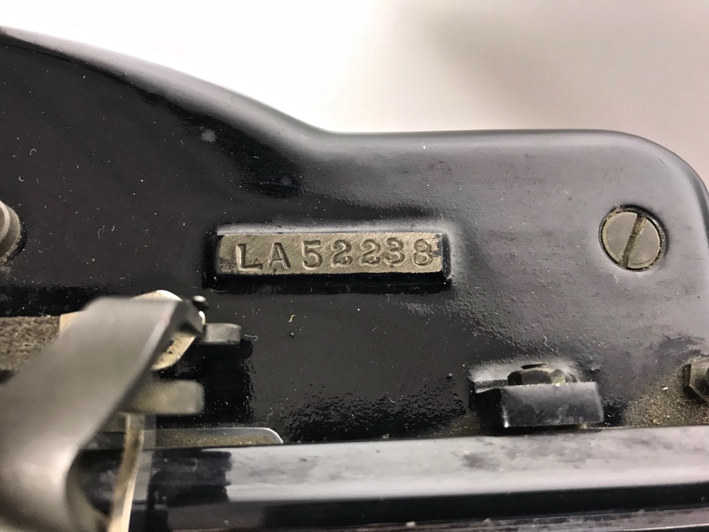 Serial Number LA52238